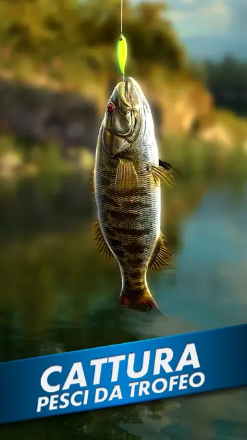 Cattura di un pesce trofeo in Fishing Blitz